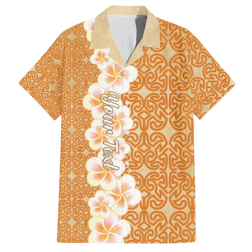Personalised Tufi Tapa and Tattoo Festival Family Matching Off Shoulder Short Dress and Hawaiian Shirt Oro Tapa Cloth With Plumeria - Polynesian Pride