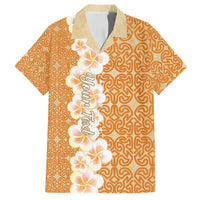 Personalised Tufi Tapa and Tattoo Festival Family Matching Puletasi and Hawaiian Shirt Oro Tapa Cloth With Plumeria - Polynesian Pride