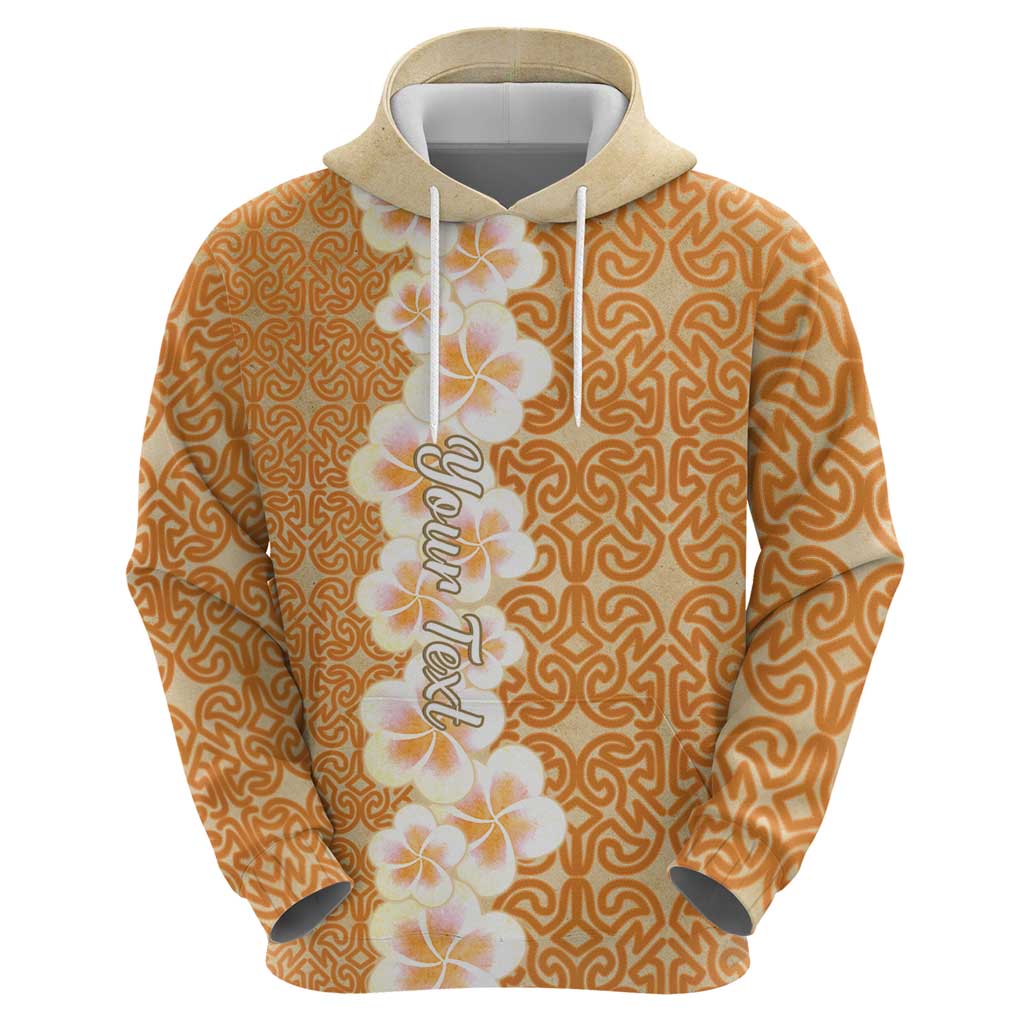 Personalised Tufi Tapa and Tattoo Festival Zip Hoodie Oro Tapa Cloth With Plumeria - Polynesian Pride