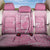 Personalised Polynesia Breast Cancer Awareness Back Car Seat Cover No One Fights Alone Turtle Ribbon - Pink Version