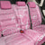 Personalised Polynesia Breast Cancer Awareness Back Car Seat Cover No One Fights Alone Turtle Ribbon - Pink Version