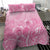 Personalised Polynesia Breast Cancer Awareness Bedding Set No One Fights Alone Turtle Ribbon - Pink Version