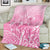 Personalised Polynesia Breast Cancer Awareness Blanket No One Fights Alone Turtle Ribbon - Pink Version