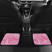 Personalised Polynesia Breast Cancer Awareness Car Mats No One Fights Alone Turtle Ribbon - Pink Version LT14 Set 2pcs - Back Pink - Polynesian Pride