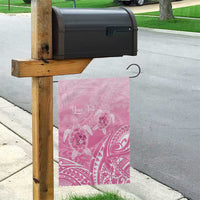 Personalised Polynesia Breast Cancer Awareness Garden Flag No One Fights Alone Turtle Ribbon - Pink Version LT14 - Polynesian Pride