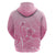 Personalised Polynesia Breast Cancer Awareness Hoodie No One Fights Alone Turtle Ribbon - Pink Version