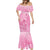 Personalised Polynesia Breast Cancer Awareness Mermaid Dress No One Fights Alone Turtle Ribbon - Pink Version