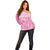 Personalised Polynesia Breast Cancer Awareness Off Shoulder Sweater No One Fights Alone Turtle Ribbon - Pink Version