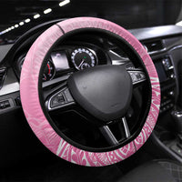 Polynesia Breast Cancer Awareness Steering Wheel Cover No One Fights Alone Turtle Ribbon - Pink Version LT14 Universal Fit Pink - Polynesian Pride
