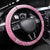 Polynesia Breast Cancer Awareness Steering Wheel Cover No One Fights Alone Turtle Ribbon - Pink Version