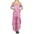 Personalised Polynesia Breast Cancer Awareness Summer Maxi Dress No One Fights Alone Turtle Ribbon - Pink Version