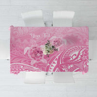 Personalised Polynesia Breast Cancer Awareness Tablecloth No One Fights Alone Turtle Ribbon - Pink Version LT14 Pink - Polynesian Pride
