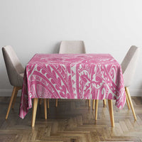 Personalised Polynesia Breast Cancer Awareness Tablecloth No One Fights Alone Turtle Ribbon - Pink Version LT14 - Polynesian Pride