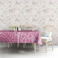 Personalised Polynesia Breast Cancer Awareness Tablecloth No One Fights Alone Turtle Ribbon - Pink Version LT14 - Polynesian Pride