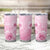 Personalised Polynesia Breast Cancer Awareness Tumbler Cup No One Fights Alone Turtle Ribbon - Pink Version