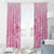 Personalised Polynesia Breast Cancer Awareness Window Curtain No One Fights Alone Turtle Ribbon - Pink Version