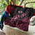 Personalised Polynesia Breast Cancer Awareness Quilt No One Fights Alone Turtle Ribbon - Black Version