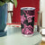 Personalised Polynesia Breast Cancer Awareness Tumbler Cup No One Fights Alone Turtle Ribbon - Black Version