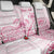 Personalised Polynesia Breast Cancer Awareness Back Car Seat Cover No One Fights Alone Turtle Ribbon - White Version