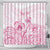 Personalised Polynesia Breast Cancer Awareness Shower Curtain No One Fights Alone Turtle Ribbon - White Version