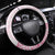 Polynesia Breast Cancer Awareness Steering Wheel Cover No One Fights Alone Turtle Ribbon - White Version