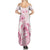 Personalised Polynesia Breast Cancer Awareness Summer Maxi Dress No One Fights Alone Turtle Ribbon - White Version