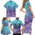 Polynesia Suicide Prevention Month Family Matching Short Sleeve Bodycon Dress and Hawaiian Shirt Butterfly Purple And Teal Ribbon Tomorrow Needs You