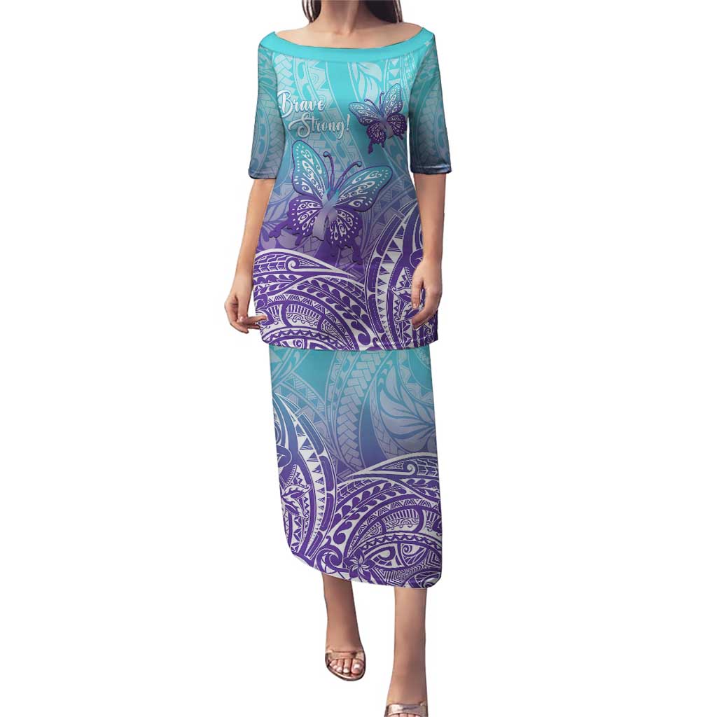 Polynesia Suicide Prevention Month Puletasi Butterfly Purple And Teal Ribbon Tomorrow Needs You