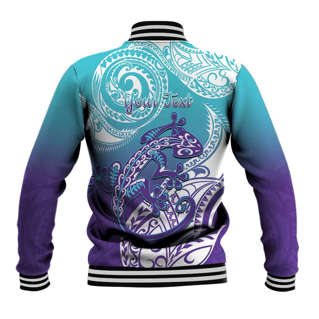 Personalised New Zealand Suicide Prevention Month Baseball Jacket You Matter NZ Fern With Maori Koru Lizard
