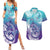 Personalised New Zealand Suicide Prevention Month Couples Matching Summer Maxi Dress and Hawaiian Shirt You Matter NZ Fern With Maori Koru Lizard