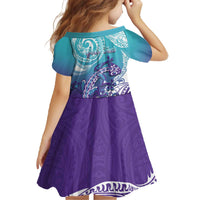 Personalised New Zealand Suicide Prevention Month Family Matching Off The Shoulder Long Sleeve Dress and Hawaiian Shirt You Matter NZ Fern With Maori Koru Lizard LT14 - Polynesian Pride