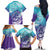 Personalised New Zealand Suicide Prevention Month Family Matching Off The Shoulder Long Sleeve Dress and Hawaiian Shirt You Matter NZ Fern With Maori Koru Lizard