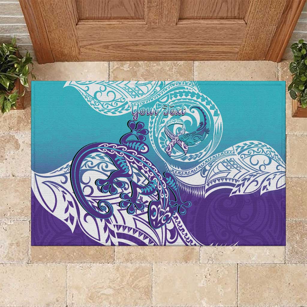 Personalised New Zealand Suicide Prevention Month Rubber Doormat You Matter NZ Fern With Maori Koru Lizard