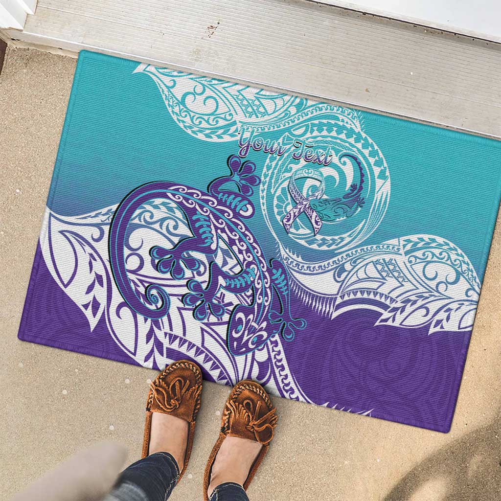 Personalised New Zealand Suicide Prevention Month Rubber Doormat You Matter NZ Fern With Maori Koru Lizard