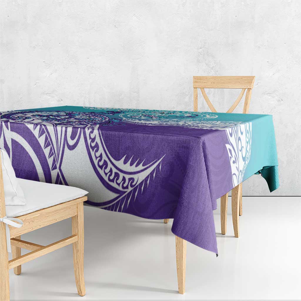 Personalised New Zealand Suicide Prevention Month Tablecloth You Matter NZ Fern With Maori Koru Lizard