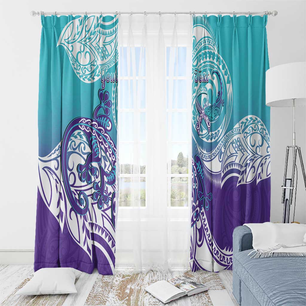 Personalised New Zealand Suicide Prevention Month Window Curtain You Matter NZ Fern With Maori Koru Lizard