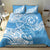 Personalised New Zealand Autism Awareness Bedding Set NZ Fern With Maori Koru Lizard