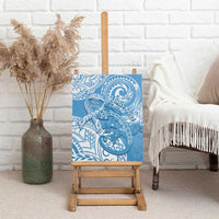 Personalised New Zealand Autism Awareness Canvas Wall Art NZ Fern With Maori Koru Lizard LT14 - Polynesian Pride