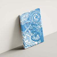 Personalised New Zealand Autism Awareness Canvas Wall Art NZ Fern With Maori Koru Lizard LT14 - Polynesian Pride