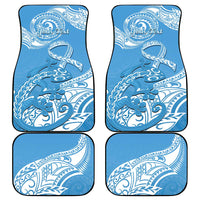 Personalised New Zealand Autism Awareness Car Mats NZ Fern With Maori Koru Lizard LT14 - Polynesian Pride