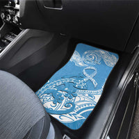 Personalised New Zealand Autism Awareness Car Mats NZ Fern With Maori Koru Lizard LT14 - Polynesian Pride