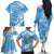 Personalised New Zealand Autism Awareness Family Matching Off The Shoulder Long Sleeve Dress and Hawaiian Shirt NZ Fern With Maori Koru Lizard