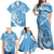 Personalised New Zealand Autism Awareness Family Matching Off Shoulder Maxi Dress and Hawaiian Shirt NZ Fern With Maori Koru Lizard