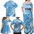 Personalised New Zealand Autism Awareness Family Matching Off Shoulder Maxi Dress and Hawaiian Shirt NZ Fern With Maori Koru Lizard