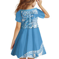 Personalised New Zealand Autism Awareness Family Matching Off Shoulder Short Dress and Hawaiian Shirt NZ Fern With Maori Koru Lizard LT14 - Polynesian Pride