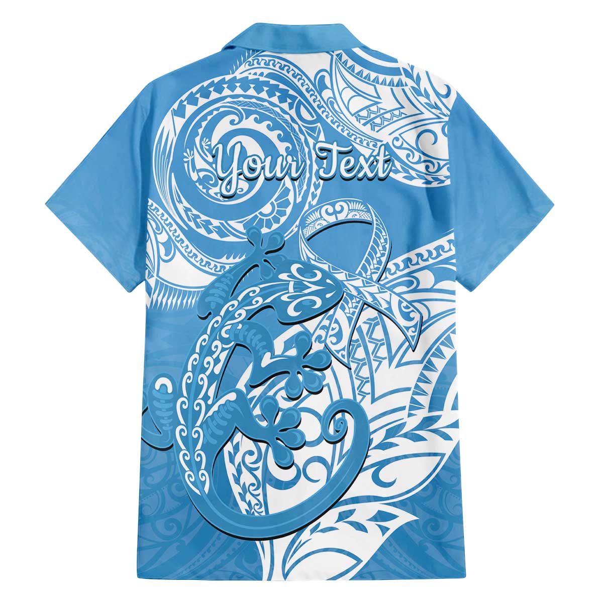 Personalised New Zealand Autism Awareness Family Matching Off Shoulder Short Dress and Hawaiian Shirt NZ Fern With Maori Koru Lizard LT14 - Polynesian Pride
