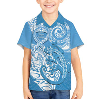 Personalised New Zealand Autism Awareness Family Matching Puletasi and Hawaiian Shirt NZ Fern With Maori Koru Lizard