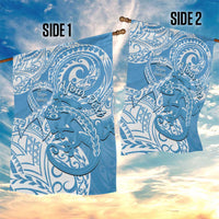 Personalised New Zealand Autism Awareness Garden Flag NZ Fern With Maori Koru Lizard LT14 - Polynesian Pride