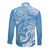 Personalised New Zealand Autism Awareness Long Sleeve Button Shirt NZ Fern With Maori Koru Lizard