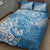 Personalised New Zealand Autism Awareness Quilt Bed Set NZ Fern With Maori Koru Lizard